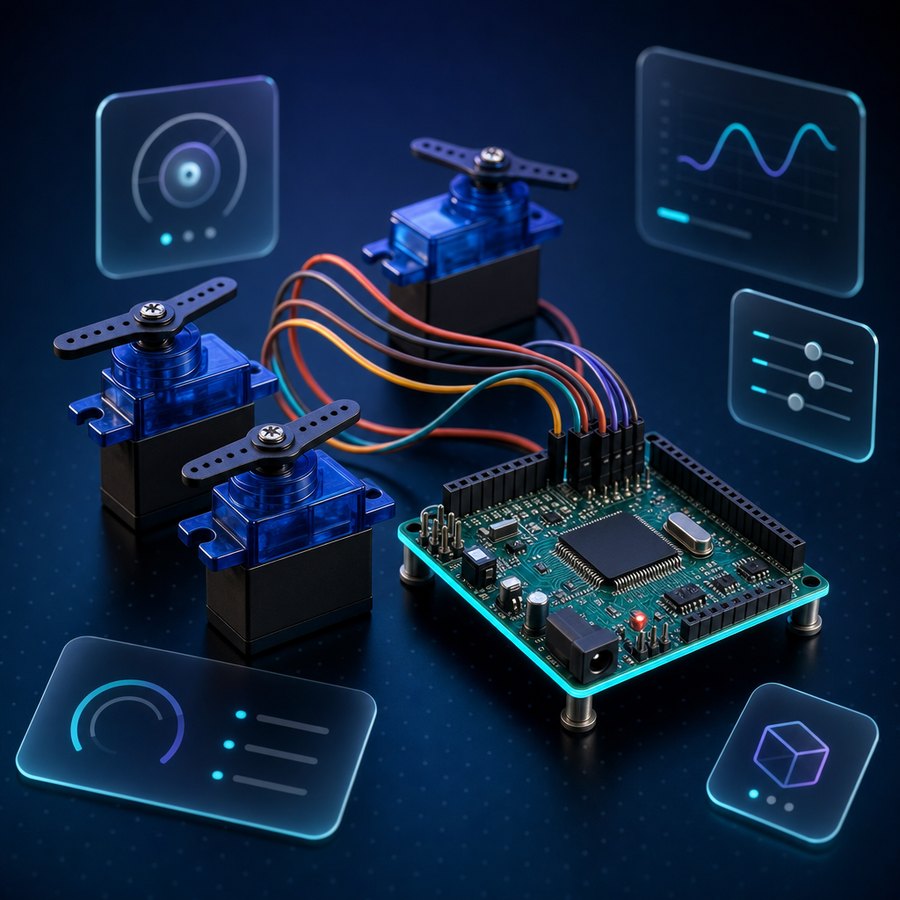 راه اندازی انواع سروو موتور ـ AVR